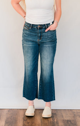 Bluebell cropped denim front