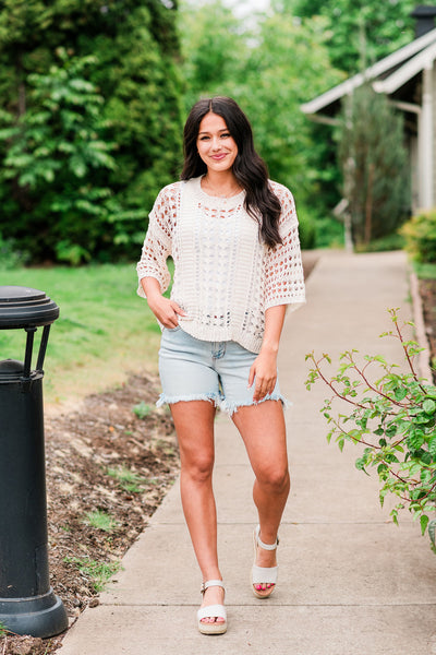 boho sweater front