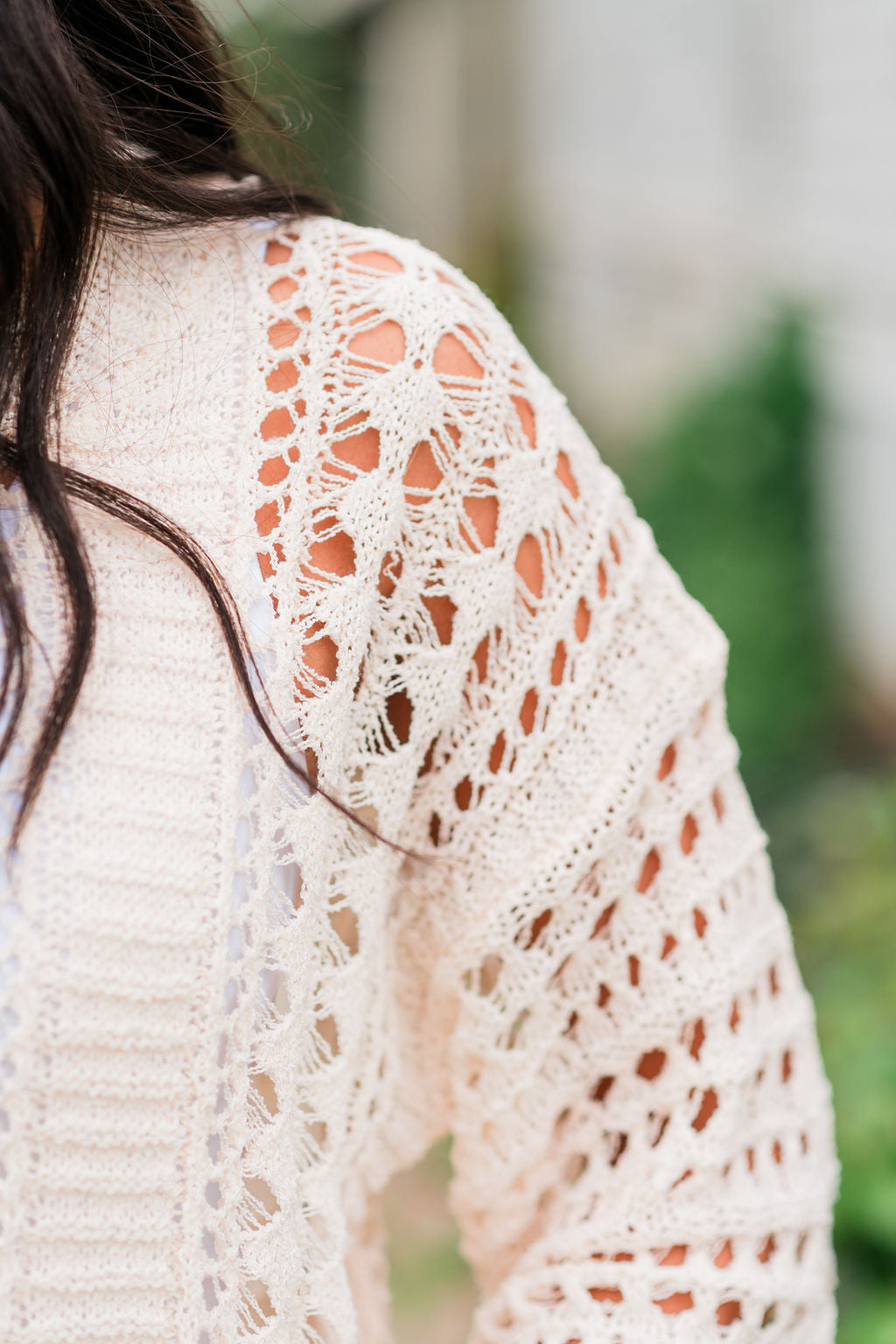 boho sweater detail