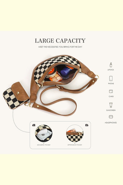 Camille Checkered Duo Crossbody