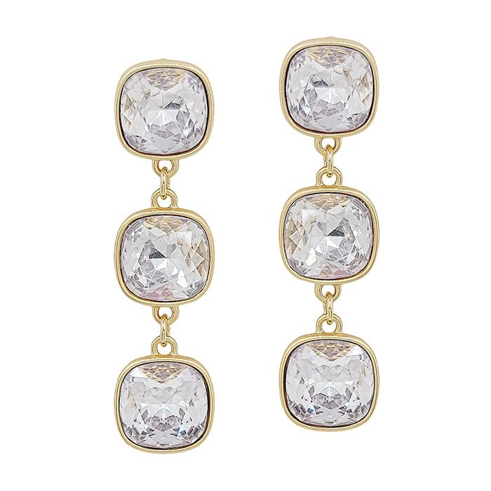 Clear Crystal Drop Earring
