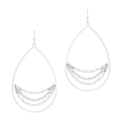 Chain Layered Teardrop Earring