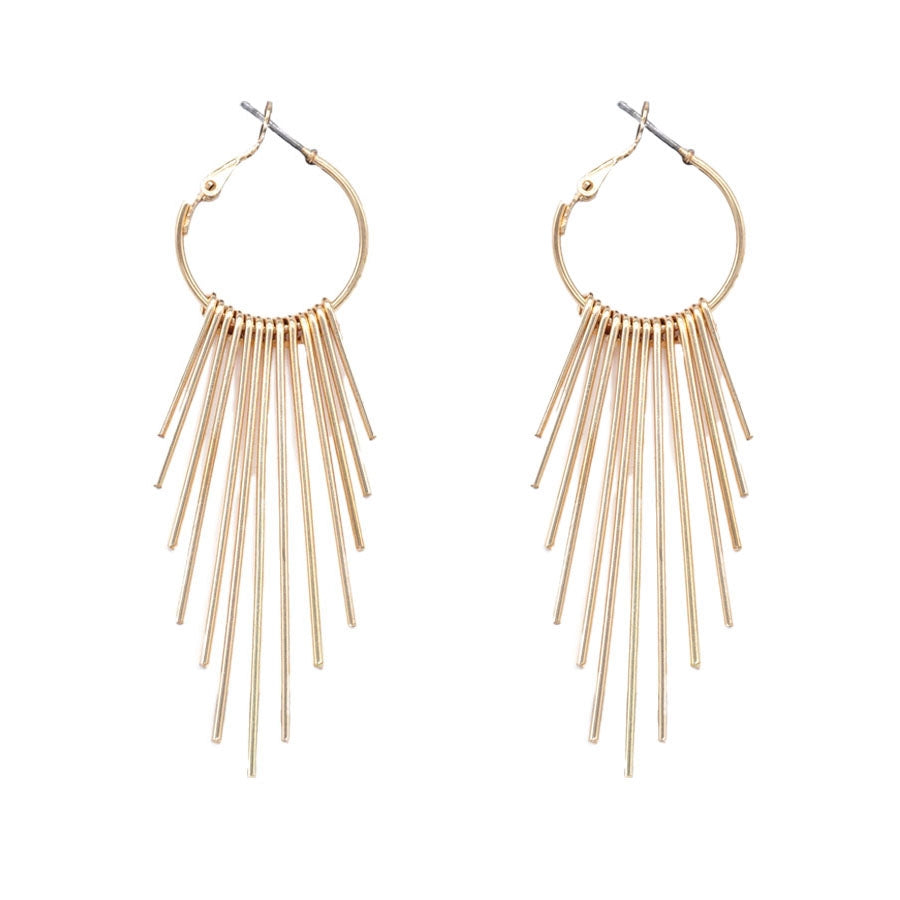 Bar Accents Hoop Earrings