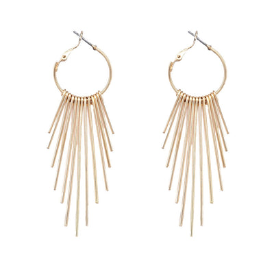 Bar Accents Hoop Earrings