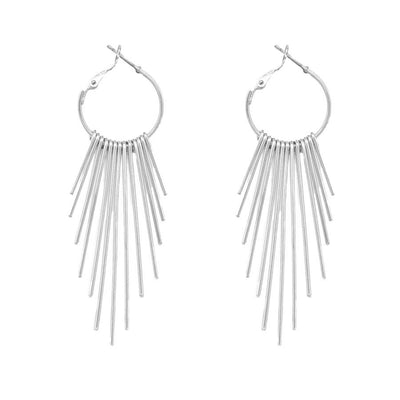 Bar Accents Hoop Earrings