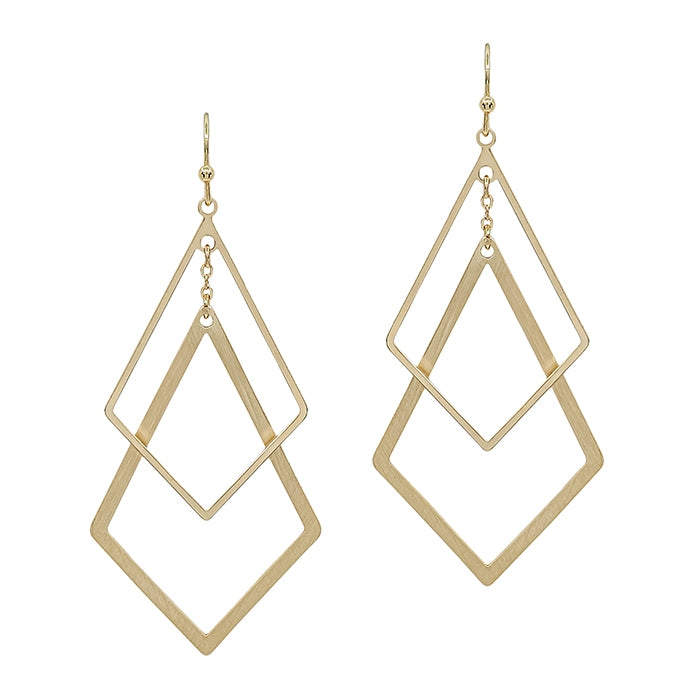 Double Layered Diamond Earrings