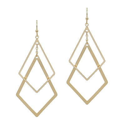 Double Layered Diamond Earrings