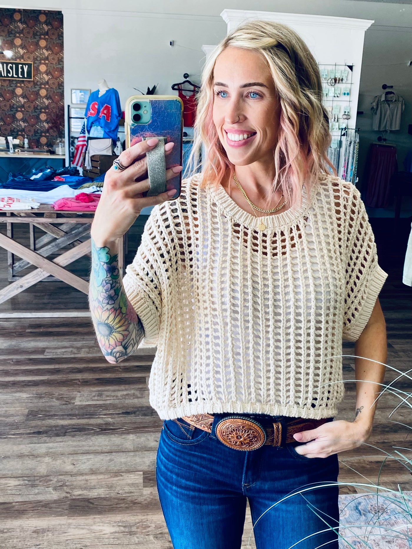 Lila Crochet Top