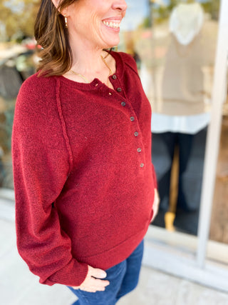 Raglan Henley Sweater