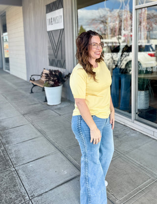 Brantley Braided Wide Legged Jean