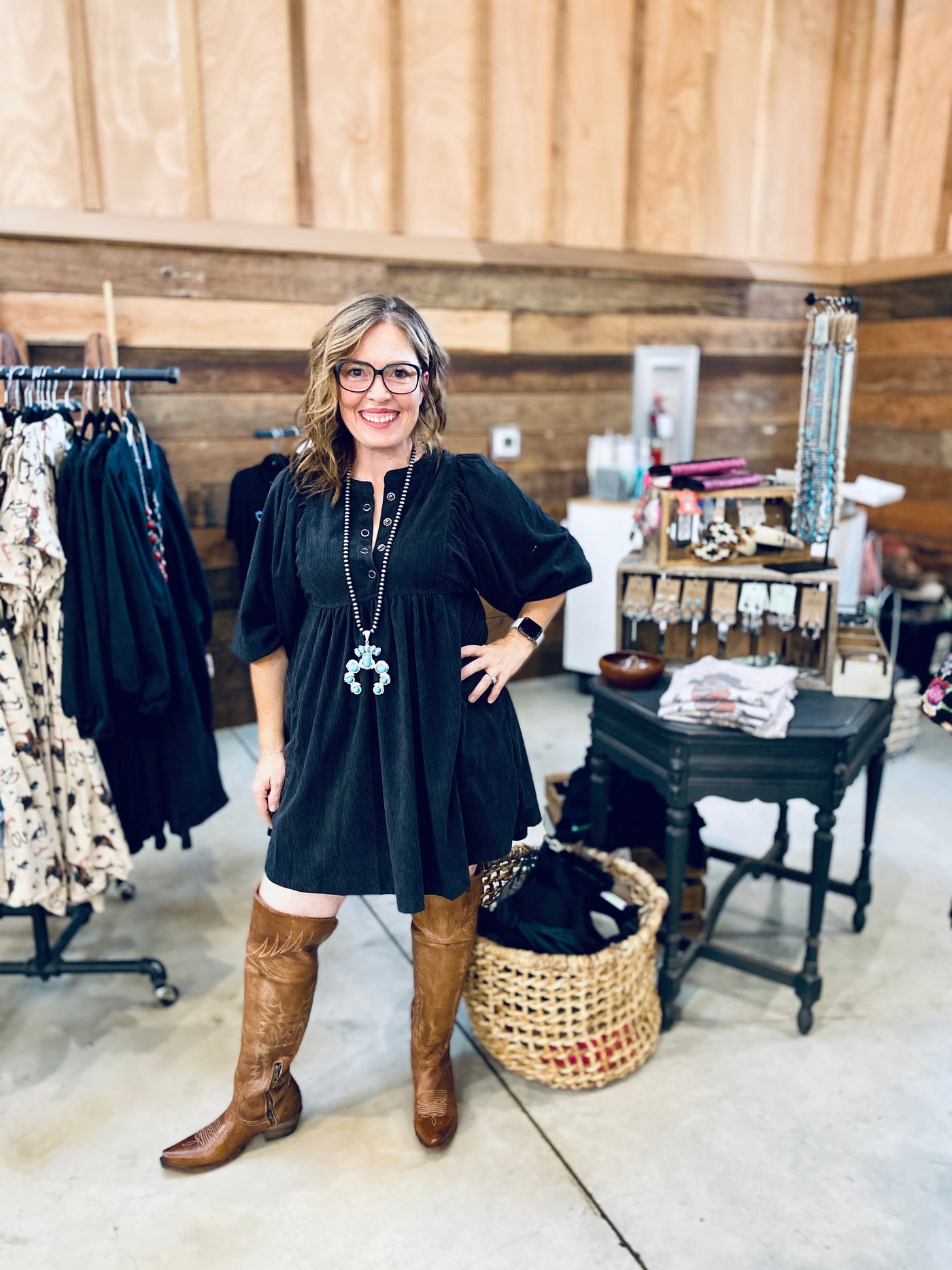 Lacy Corduroy Dress