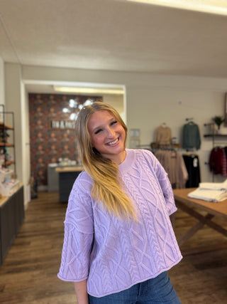 Misty Grace Quarter Sleeve Sweater