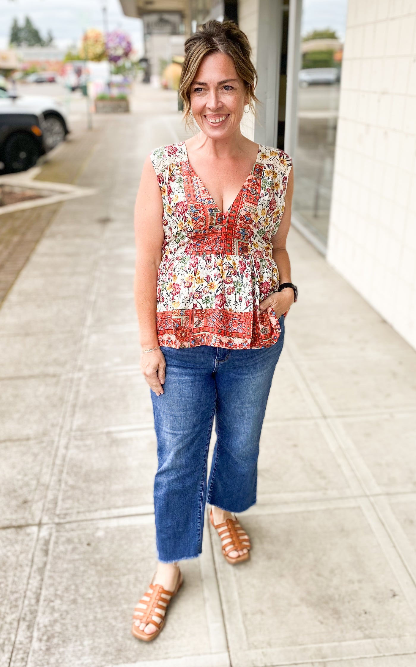 Dahlia Peplum Tank