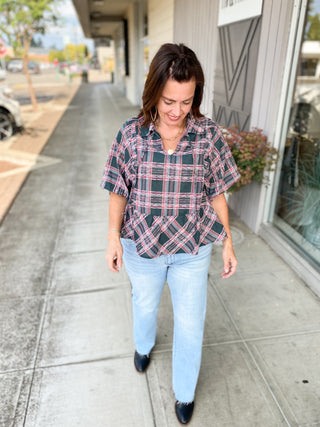 Honey Plaid Top