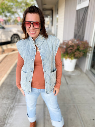 Blue Jean Quilted Vest