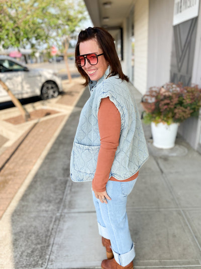 Blue Jean Quilted Vest