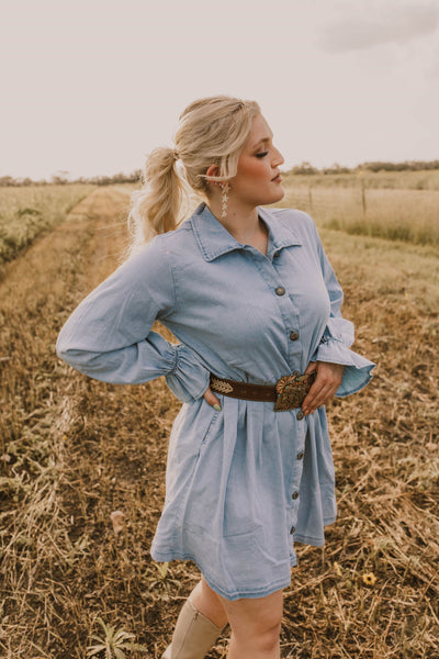 Layla Chambray Dress/Kimono