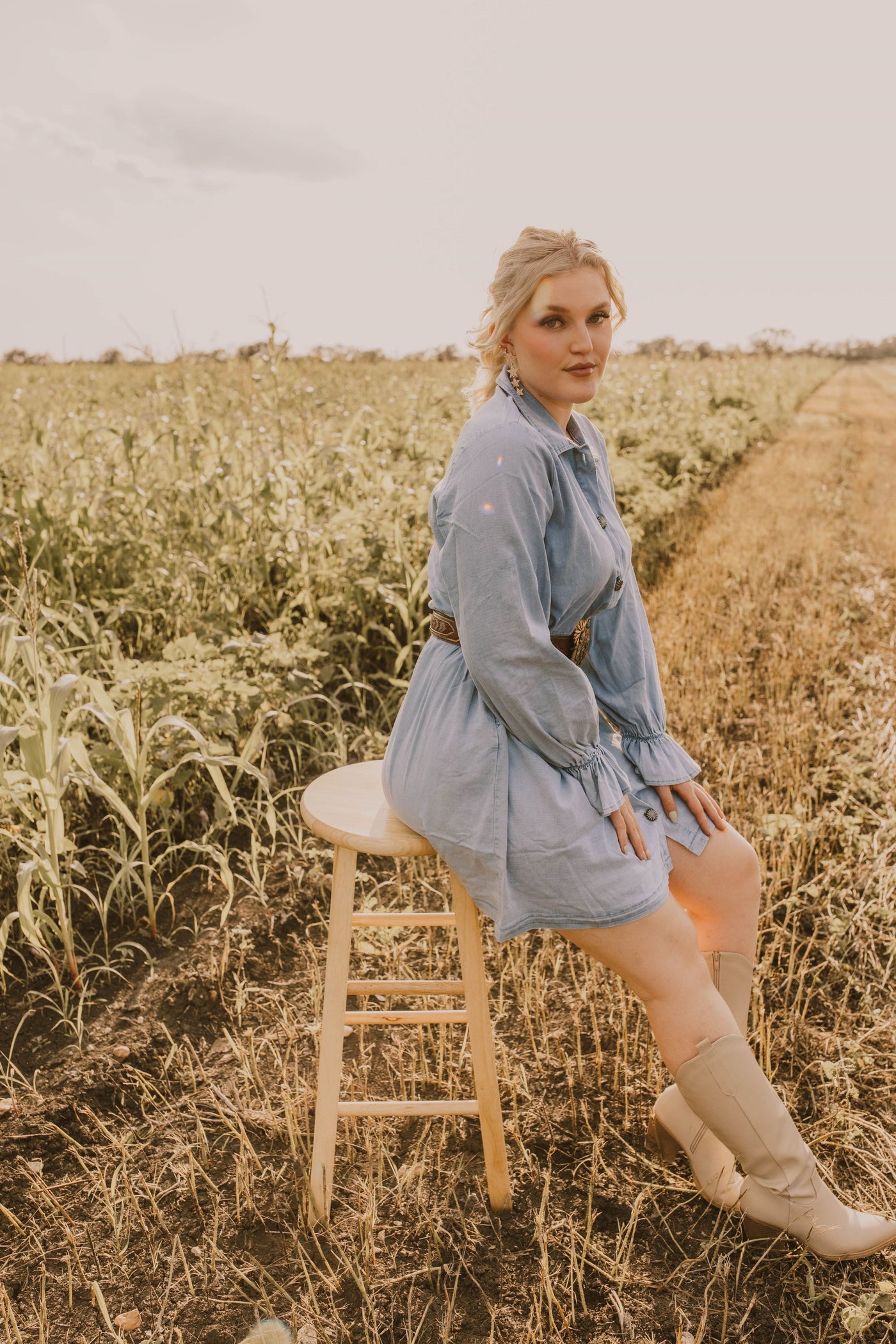 Layla Chambray Dress/Kimono