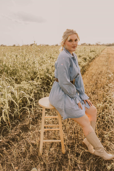 Layla Chambray Dress/Kimono