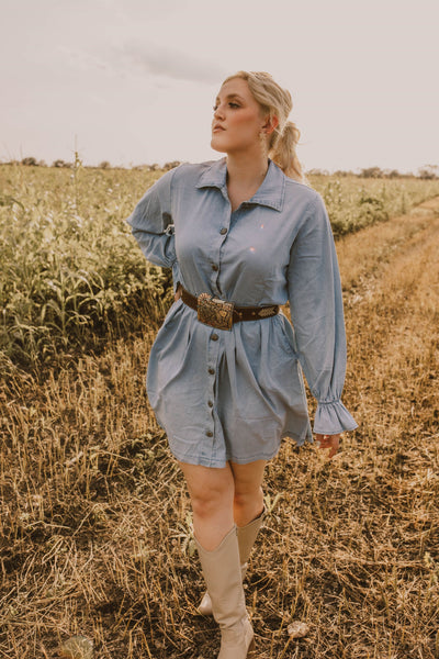 Layla Chambray Dress/Kimono