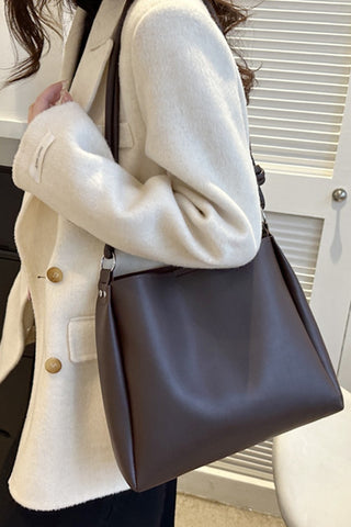 Soft Lila Shoulder Tote Bag