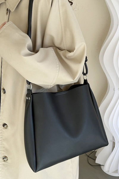 Soft Lila Shoulder Tote Bag