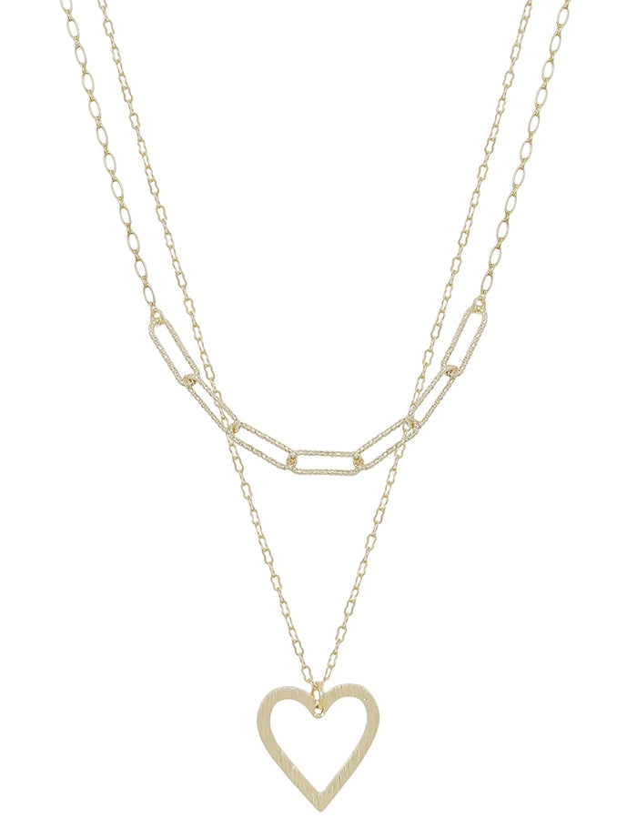 Layered Heart Necklace