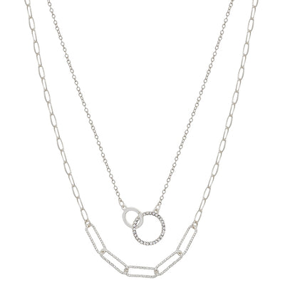 Linked Pendant Layered Necklace
