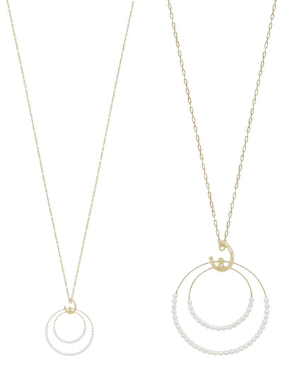 Double Layered Thin Circle Necklace