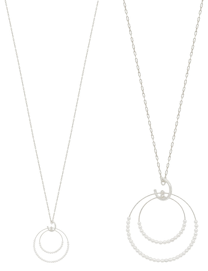 Double Layered Thin Circle Necklace