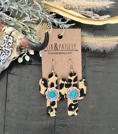 Animal Print Catus Earrings