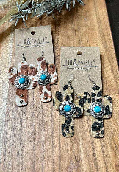 Animal Print Catus Earrings