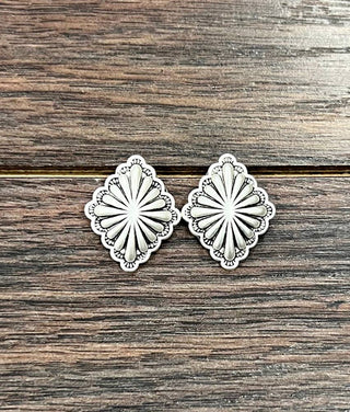 Diamond Concho Earrings