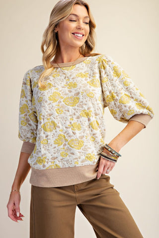 Golden Florals Top