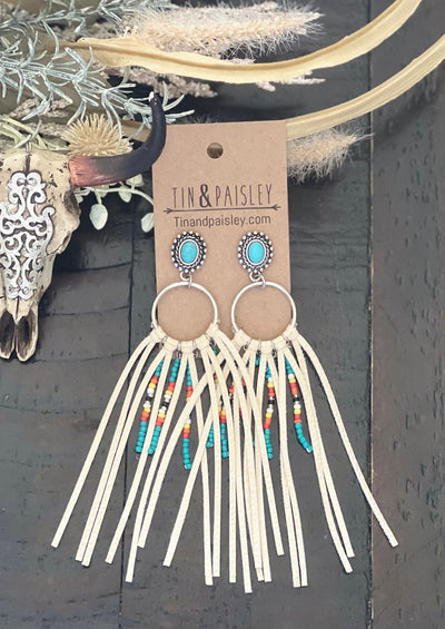 Leather Fringe Earrings