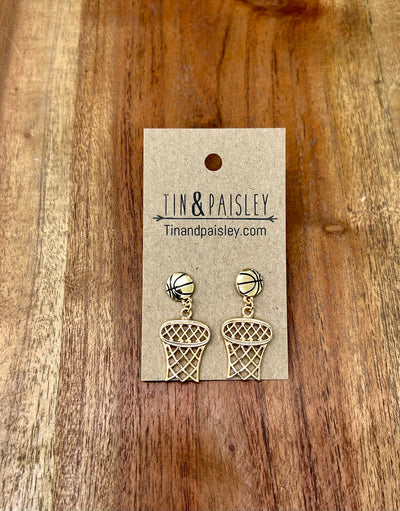 Basketball Stud Earrings