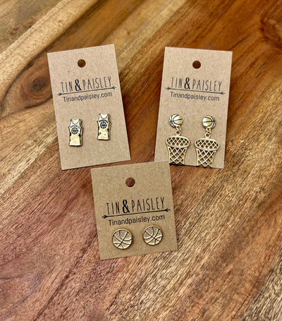 Basketball Stud Earrings