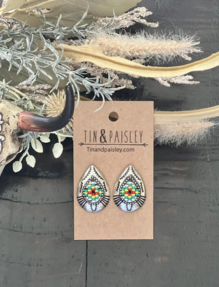 Buckeroo Inlay Beaded Earrings