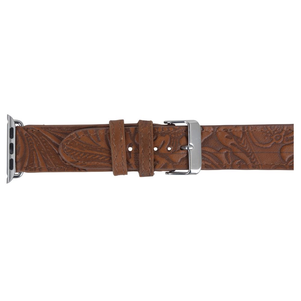Embossed Leather Watch Band