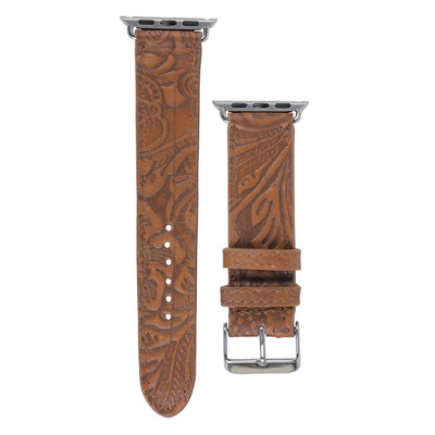 Embossed Leather Watch Band