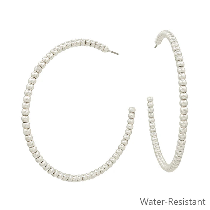 Silver Bead Earring