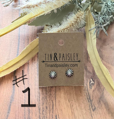 Silver And Turquoise Small Studs