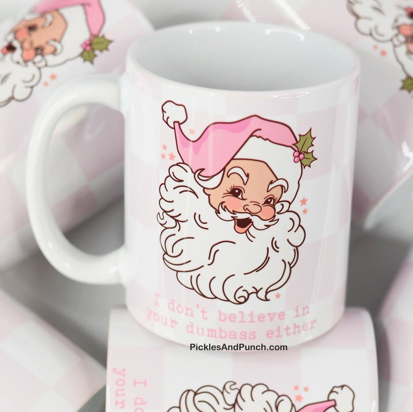 I Don't Believe In You Either Funny Christmas Mug