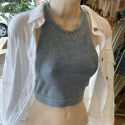 Bami Ribbed Crop Tank