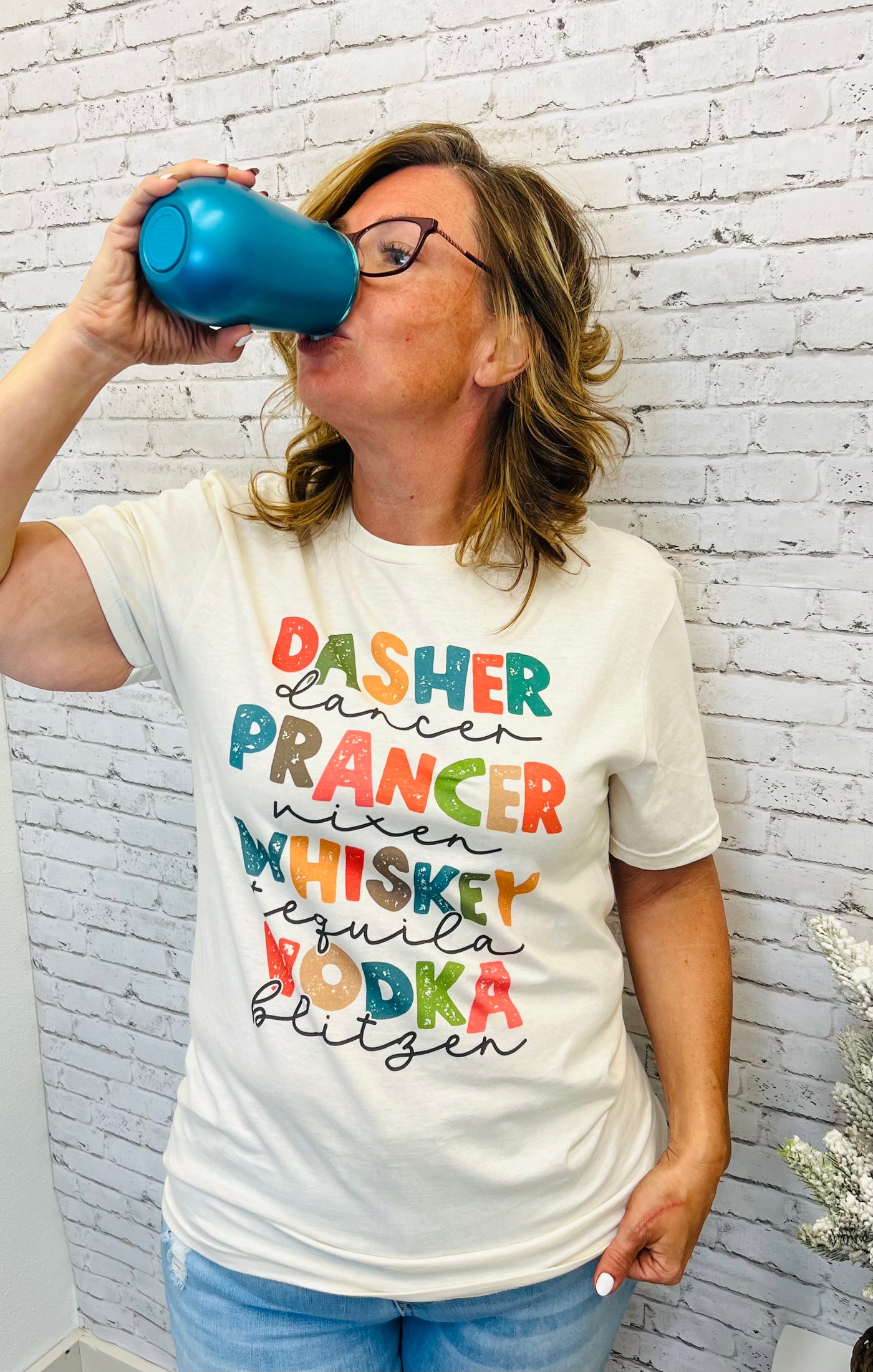 Dasher, Dancer, Vixen Funny Graphic Tee